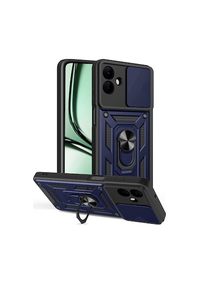 Nihcase Samsung Uyumlu Galaxy A07 Kılıf Magnetik Standlı Kamera Korumalı Slide Sürgülü Cover Kapak