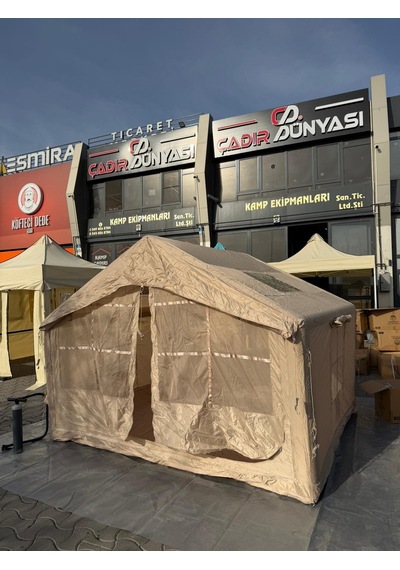 Çadır Dünyası Aile Kamp Çadırı 3x2.5 Metre - 220 Cm Yükseklik - Çift Kapılı Çok Renkli