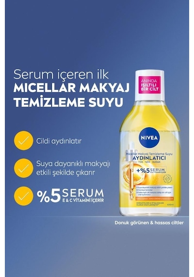 Nivea Aydınlatıcı Micellar Makyaj Temizleme Suyu 400 ML