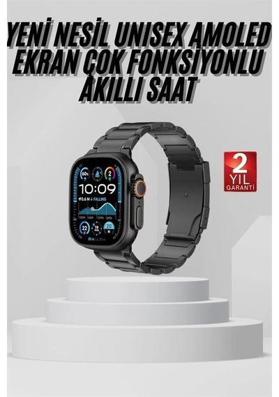 Mey İthalat Akıllı Saat Arama Konuşma Gps Ve Nfc Özelliği 3 Kordonlu Amoled Ekran