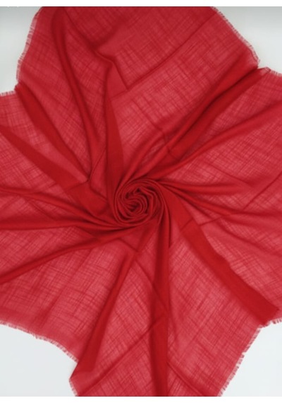 Özense Çift Flamlı Pamuklu Terletmeyen 4 Mevsim Kullanılabilir 100x100 Cm Eşarp Kırmızı