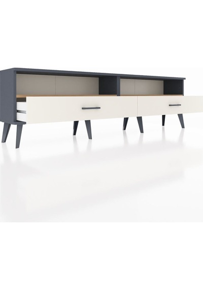 Arges Tv Ünitesi 2 Raflı 2 Çekmeceli 176x30x51 Antrasit-çam/aytaşı Atlas Çam/aytası Arges Tv Ünitesi 2 Raflı 2 Çekmeceli 176x30x51 Antrasit-çam/aytaşı Atlas Çam/aytası