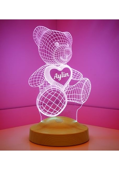 3d Ayı Teddy Hediyesi 3 Boyutlu Led Lamba Diğer