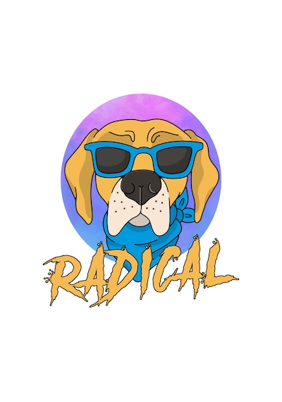 Paybuy Kadın Grafik Baskılı Köpek Desenli Rahat Kesim Kısa Kollu Yuvarla Siyah