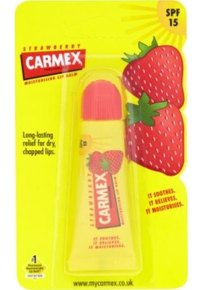 Carmex Lip Balm Tüp SPF15 Çilek Dudak Bakım Kremi 10 G