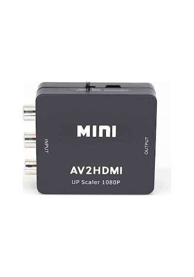 Taplin Av To Hdmı Rca Composit Audio Video Hdmı Görüntü Çevirici Full Hd Ve 720p Dönüştürücü - Siyah