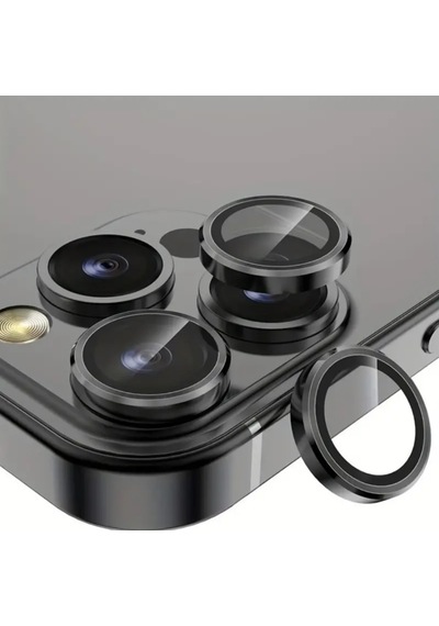 Iphone 16 Pro / 16 Pro Max Uyumlu Kamera Lens Koruyucu Siyah