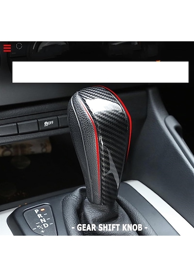 Bmw E39 E46 E53 E60 E61 E63 E64 E83 E81 E82 E87 E90 E91 E92 Otomatik Vites Topuzu Karbon Desenli Sıyah
