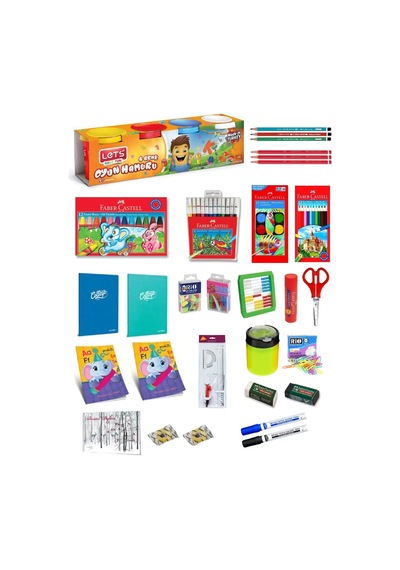 Faber Castell 1. Sınıf Kırtasiye Seti 26 Parça Başlangıç Full Tam Set Krtset4