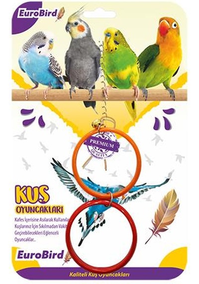 EuroBird Kuş Oyuncağı Renkli İkili Halka