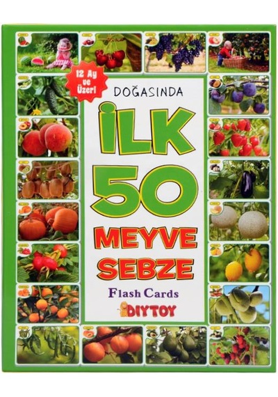 İlk 50 Meyve Sebze Eğitici Eşleştirme Ve Bilgi Kartları Diytoy