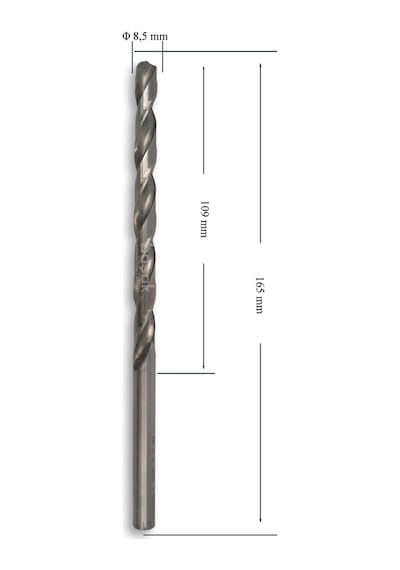 Mte 8,5 Mm Uzun Metal Matkap Ucu Hss Dın 340