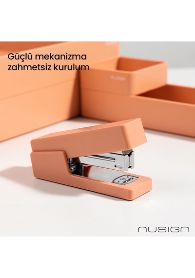 Nusıgn Zımba 20 Yaprak Kapasiteli 24/6 & 26/6 Uyumlu Pembe