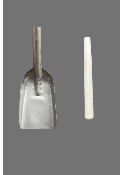 Metal Faraş Çöp Küreği Ağaç Saplı Kömür-köz-soba-ateş-mangal-sıvacı Küreği