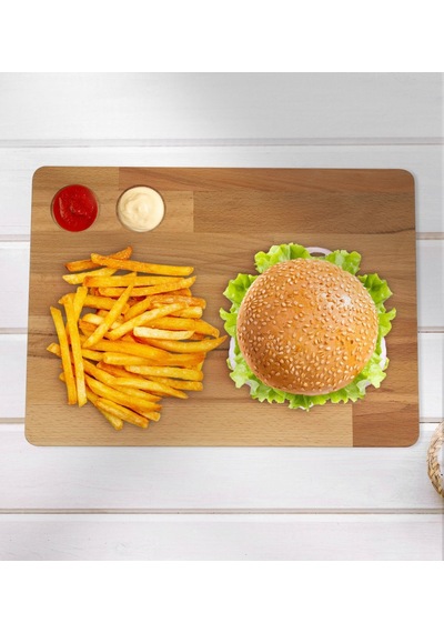 Bk Gift Doğal Masif Ahşap Yemek Sunum Ve Servis Tepsisi