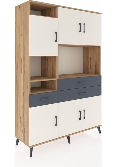 Hyperion Dolap 9 Raflı 3 Çekmeceli 6 Kapaklı 132x44x195 Çam-aytaşı/antrasit Aytası/antrasıt - Atlas Çam Hyperion Dolap 9 Raflı 3 Çekmeceli 6 Kapaklı 132x44x195 Çam-aytaşı/antrasit Aytası/antrasıt - Atlas Çam