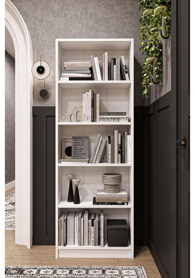 Asra Trend Beyaz K002 5 Raflı Kitaplık 56 Cm Genişlik Modern Kütüphane Dar Alan Uyumlu%100 Mdflam Dekoratif Raf Ünitesi Çok Renkli Asra Trend Beyaz K002 5 Raflı Kitaplık 56 Cm Genişlik Modern Kütüphane Dar Alan Uyumlu%100 Mdflam Dekoratif Raf Ünitesi Çok Renkli