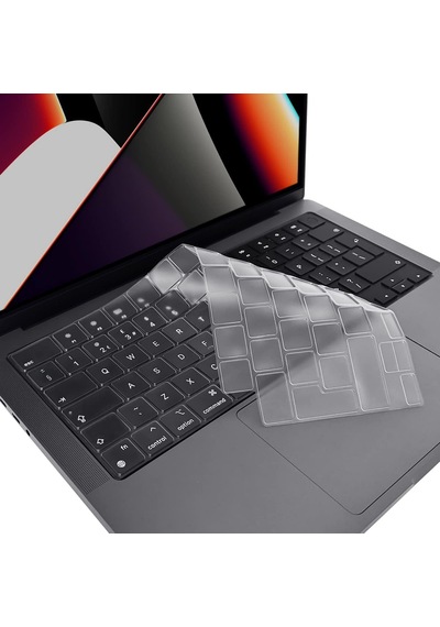 Forzacase Apple Uyumlu MacBook 15 Pro 2017 A1707 Silikon Klavye Koruması Şeffaf Eu / Türkçe- Fc338