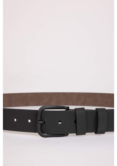 DeFacto Erkek Oval Toka Suni Deri Jean Kemeri R4820AZNSBK27