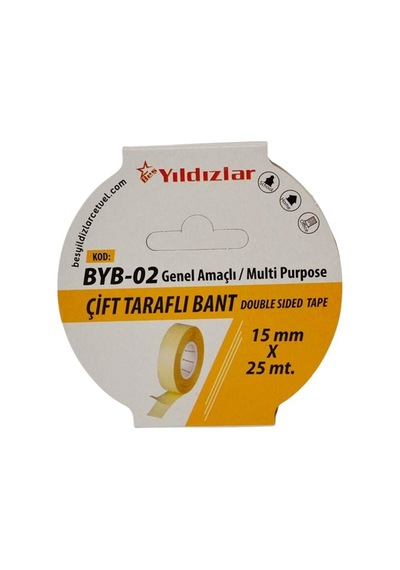 Yıldızlar Çift Taraflı Bant 15mmx25m - 2 Adet