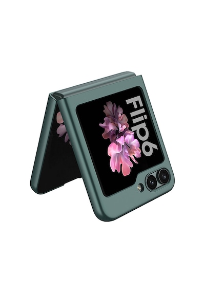 Samsung Uyumlu Galaxy Z Flip 6 Kılıf Cherena Sert Kıpta Kılıf Gri