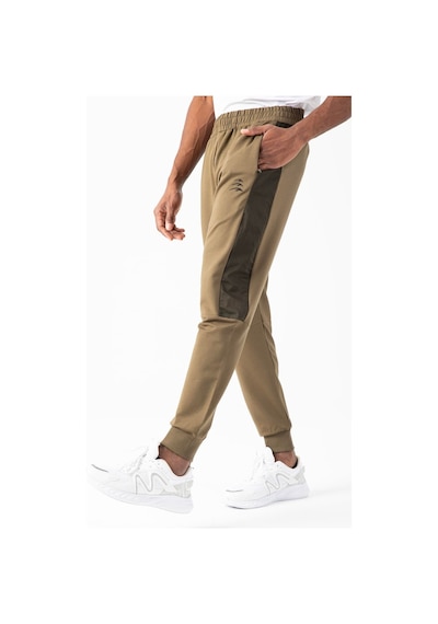 Maraton Sportswear Regular Erkek Ribana Paça Basic Açık Haki Eşofman Altı 21825 Açık Haki