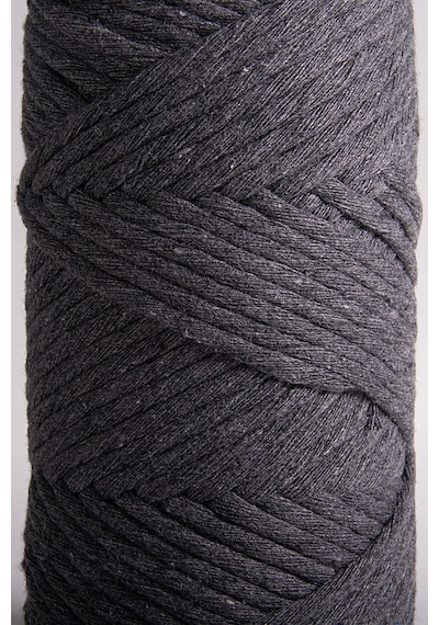 Premium Taranan Makrome Ipi Tek Büküm Makrame Taranabilir Hobi Ipi 2li Set 500 Gr. Koyu Gri