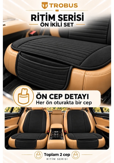 Trobus Ritim Opel Astra 2011-2015 Baby Face Ön İkili Koltuk Minderi Siyah