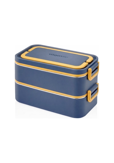 Vagonlife 2000 Ml 2 Kat Paslanmaz Çelik Çorba Kaseli Bento Lunch Box Yeni Nesil Sefer Tası -fflbox01029 Lacivert