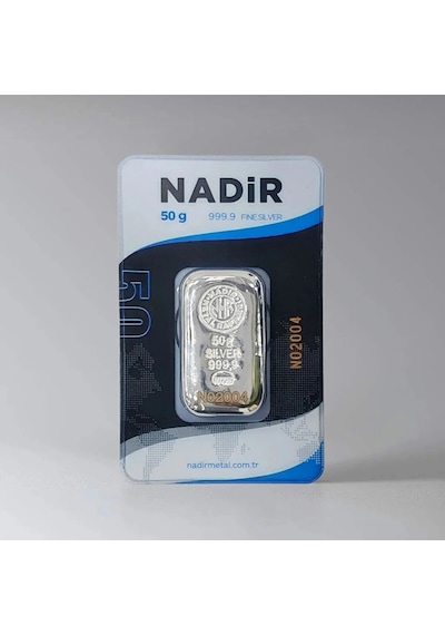 50 Gram Gümüş Külçe