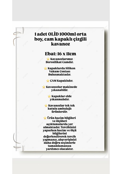 1000 Ml Cam Kavanoz Kapaklı Bakliyat, Baharat & Kuru Gıda Saklama Kabı Şeffaf, Dayanıklı Cam