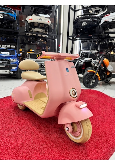 Oyuncaksepeti Vespa Akülü Motor 12 Volt 2-5 Yaş Pembe