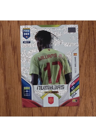 2026 Nico Williams Excellence Numbers Oyun Kartı Exc17