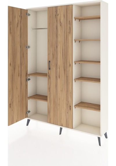 Arges Dolap 7 Raflı 2 Kapaklı Tek Askılı 132x30x195 Aytaşı-çam/çam Atlas Çam/atlas Çam Arges Dolap 7 Raflı 2 Kapaklı Tek Askılı 132x30x195 Aytaşı-çam/çam Atlas Çam/atlas Çam