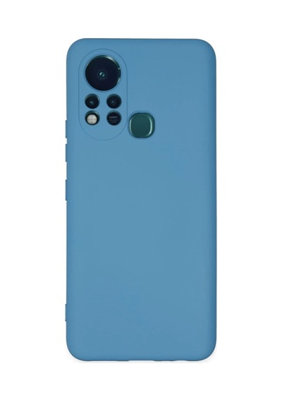 İnfinix Hot 11s Uyumlu Kılıf Nano İçi Kadife Silikon - Mavi