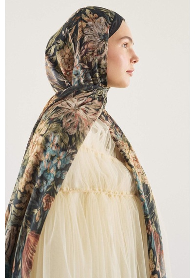 Defacto Fresh Scarfs X Defacto Night Bloom Viskon Şal I1741ax26smbk27 Siyah-bk27