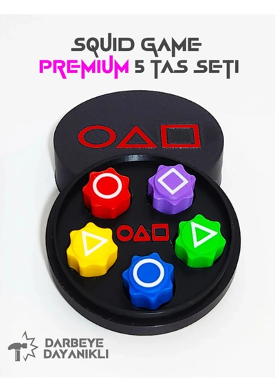 Squid Game Beş Taş Gonggi Oyunu Kalamar Oyun Renkli 5 Taş Kumlu Y
