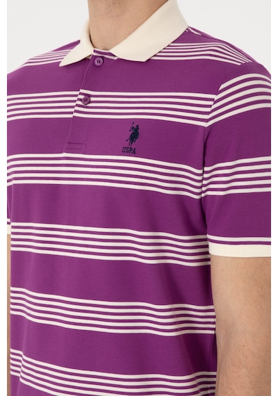 U.S. Polo Assn. Erkek Regular Fit Polo Yaka Menekşe Çizgili Tişört 50306826-VR037 U.S. Polo Assn. Erkek Regular Fit Polo Yaka Menekşe Çizgili Tişört 50306826-VR037