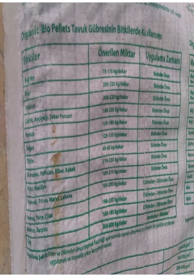 Organic-Bio Femante Edilmiş Tavuk Gübresi 25 KG