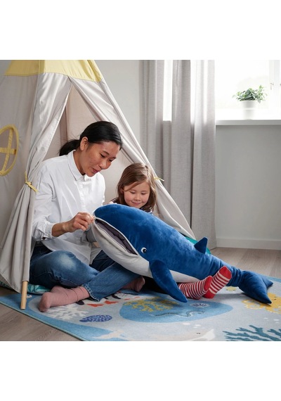 Ikea Blavıngad Peluş Oyuncak 100 Cm Beyaz - Mavi