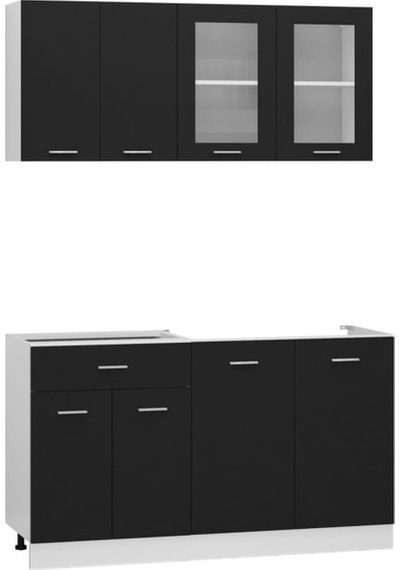 Tdesigno Hector Mutfak 140 Cm Tezgah Dahil Siyah