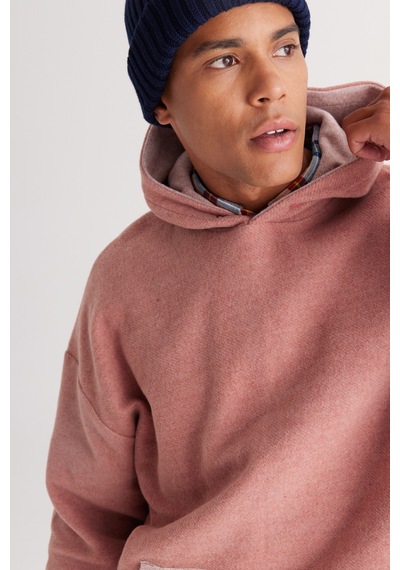 AC&Co / Altınyıldız Classics Erkek Gul Kurusu Melanj Oversize Bol Kesim Kapüşonlu Desenli Pamuklu Sweatshirt Gül Kurusu AC&Co / Altınyıldız Classics Erkek Gul Kurusu Melanj Oversize Bol Kesim Kapüşonlu Desenli Pamuklu Sweatshirt Gül Kurusu