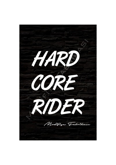 Hard Core Rider Sticker Folyo - Beyaz - 15 X 18 Cm