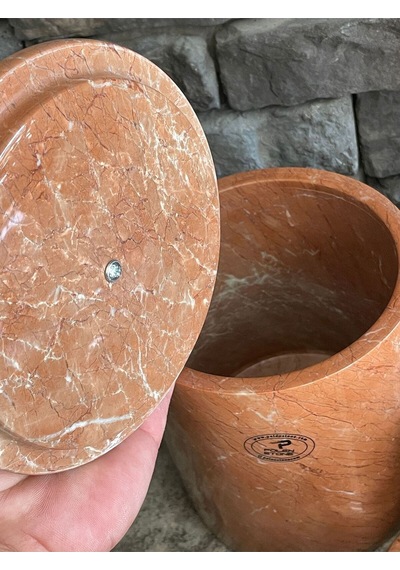 Gül Pempesi Mermer 7'li Banyo Takımı Özel Seri Yeni Mermer Beyaz