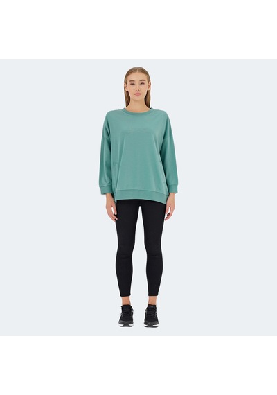 Slazenger VIKENTI SW Oversize Kadın Cepli Oversıze Yeşil Sweatshirt
