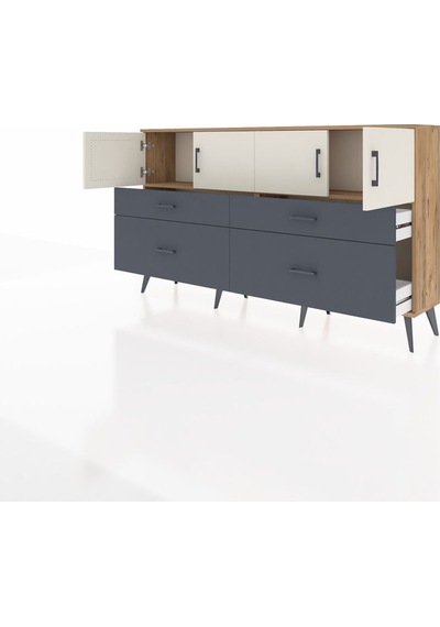 Arges Konsol 2 Raflı 4 Çekmeceli 4 Kapaklı 176x30x99 Çam-aytaşı/a Çam-aytaşı/antrasit Arges Konsol 2 Raflı 4 Çekmeceli 4 Kapaklı 176x30x99 Çam-aytaşı/a Çam-aytaşı/antrasit