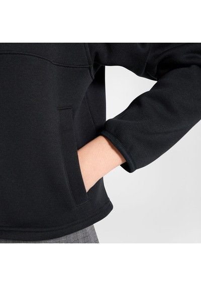 Converse Classic Kadın Yarım Fermuarlı Siyah Sweatshirt