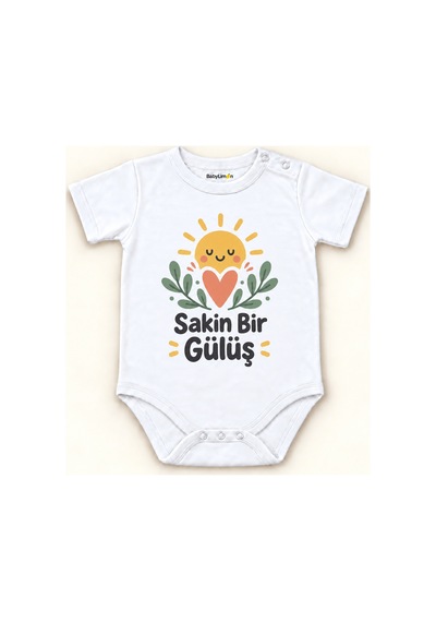 Babylimon Sakin Bir Gülüş Beyaz Kısa Kollu Çıtçıtlı Bebek Zıbını Beyaz - Sakin Bir Gülüş - 928161971 Beyaz - Sakin Bir Gülüş
