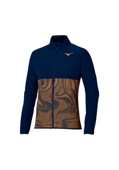 Mizuno Charge Printed Jacket Erkek Yağmurluk Lacivert