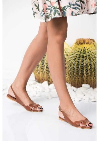 Fox Shoes Taba Kadın Sandalet 9726106609